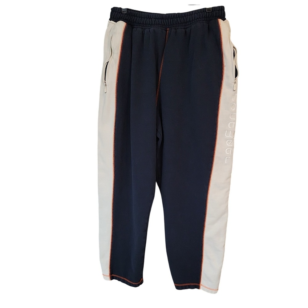 Rocawear Lounge Pants Men's Large Blue Orange Stripe Embroidered Logo Activewear